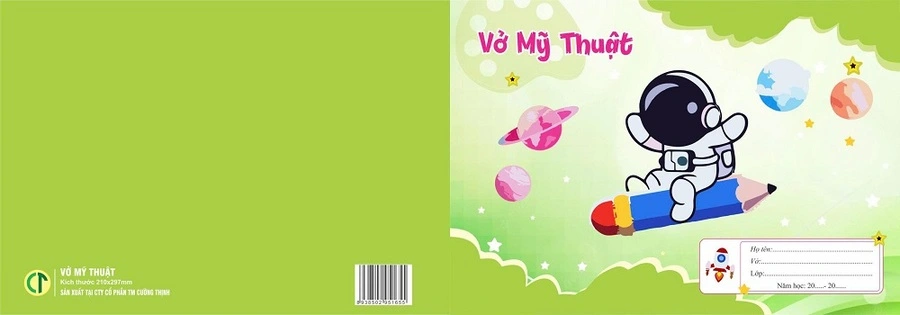 Vở Mỹ thuật Trường Tiểu học Ninh Thành