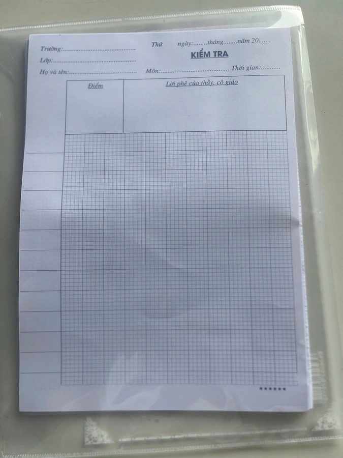 Túi kiểm tra Trường Tiểu học Vạn Phúc