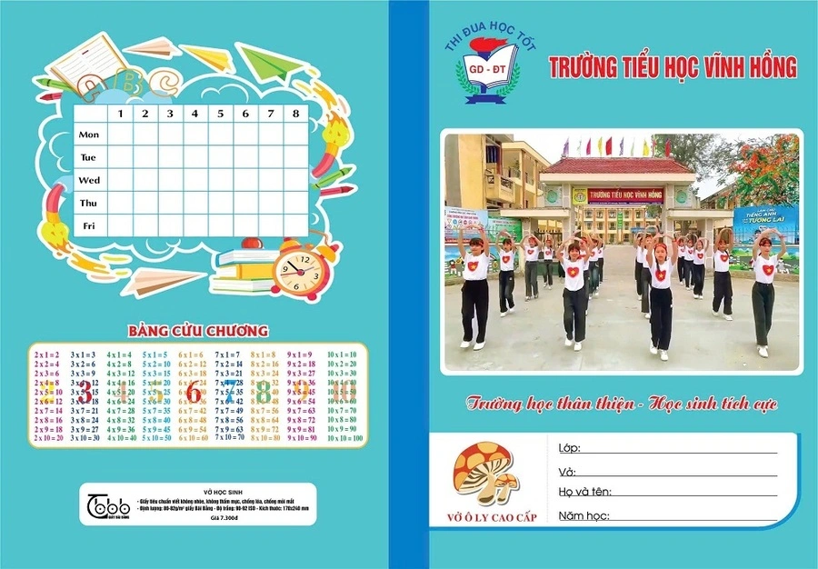 Vở trường tiểu học Vĩnh Hồng (Ô ly,  64 trang)
