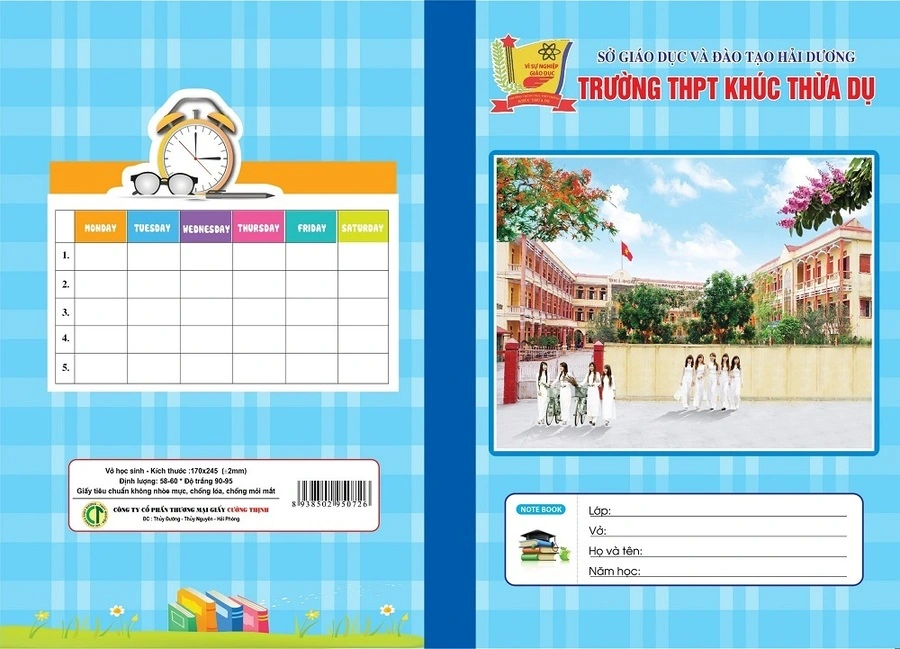 Vở kẻ ngang 160 trang- Trường THPT Khúc Thừa Dụ